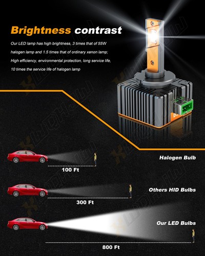 2PCS NEW D3S 66340 6000K WHITE BRIGHT HID XENON LIGHT BULBS SET HEADLIGHTS - Picture 10 of 10