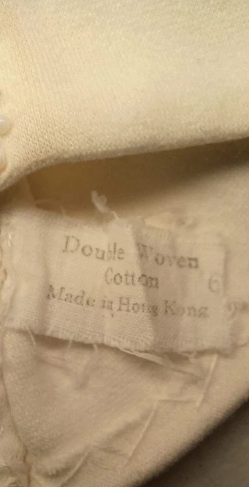 Guantes de boda blancos con cuentas vintage años 50-1960 hechos en Hong Kong doble tejido Foto 3 de 4