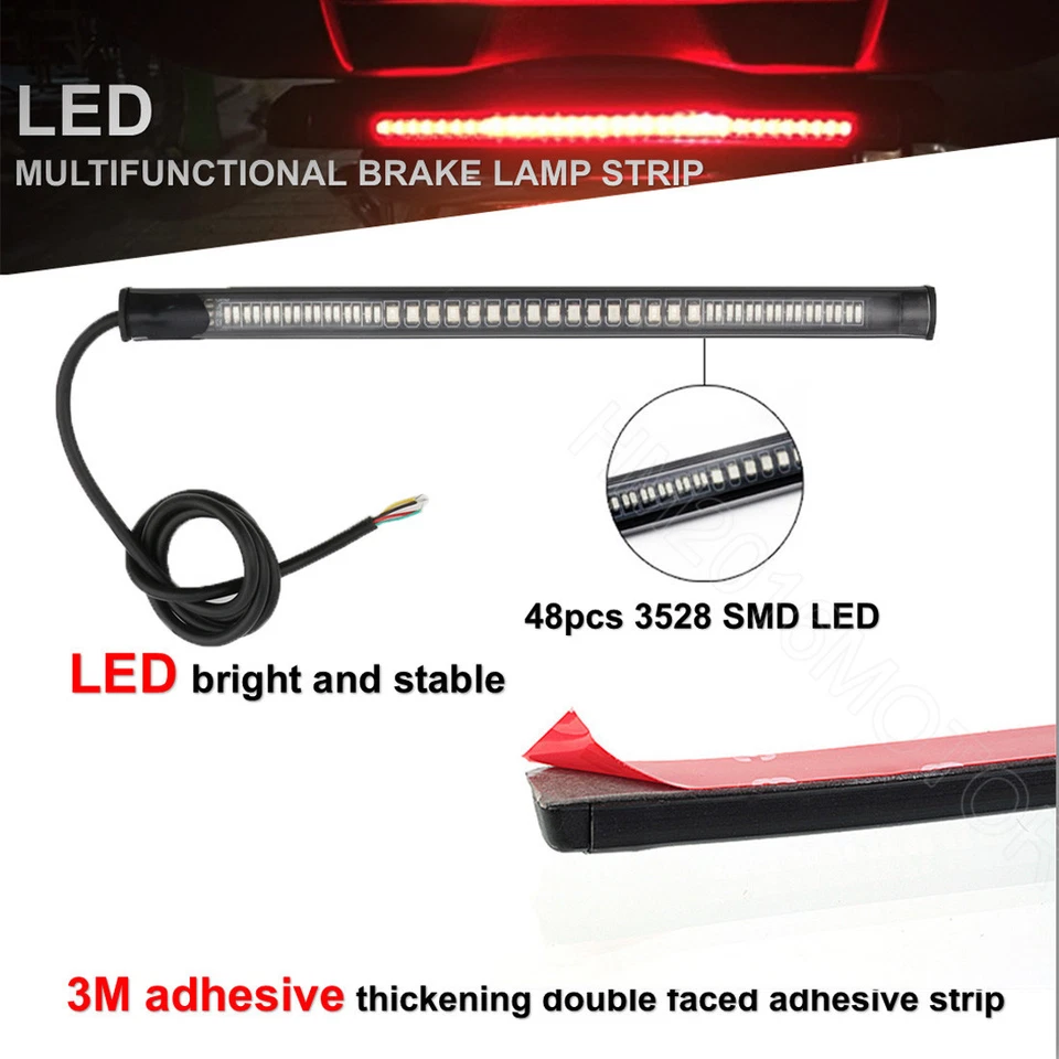 Lanterna traseira 4x tiras de LED para Kawasaki Vulcan 88 750 800 900 1500 1700 2000 - Imagem 3 de 4