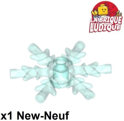 Lego 1x Snowflake Stern Star Ice Ice Crystal blau trans light blue x789 NEU