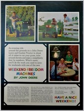 1968 John Deere Riding Lawn Mower Garden Tractor Yard Landscape photo vintage ad