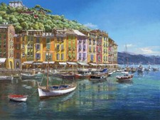 Ceramic Backsplash Tile Mural Water View Kitchen/Bathroom/Shower - Portofino 3