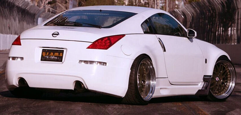 Carbon Fiber Front Fender Addon Vent Duct Mudguard Bodykits For Nissan 350Z Z33 - Image 2 of 4