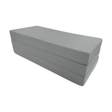 Gray Queen Trifold Foam Bed, Shikibuton, Folding Ottoman Mattress 6 x 60 x 80