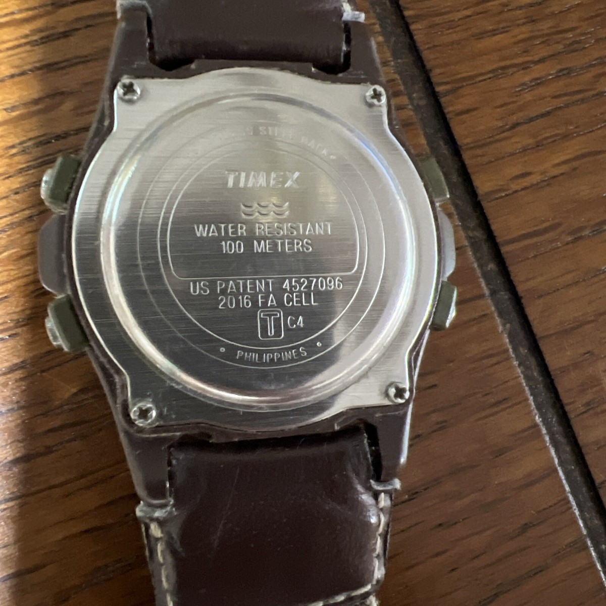 Rare Vintage 90s Timex Expedition Mens Digital Green / Brown