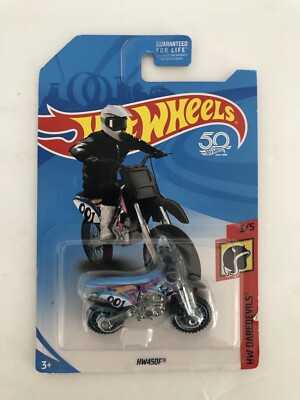 Lot Is For (1) HOT WHEELS 2018 Main Line HW450F Motorcycle 3/5 HW Daredevils