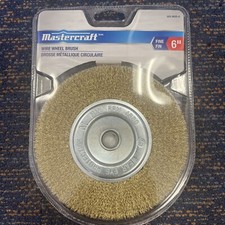 mastercraft  323281OR Fine Grade Wire Wheel Brush, Carbon Steel, 6" Dia
