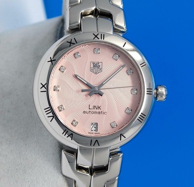 Ladies Tag Heuer Link Watch - Pink DIAMOND Dial - Automatic - WAT2313  7612533099524 | eBay