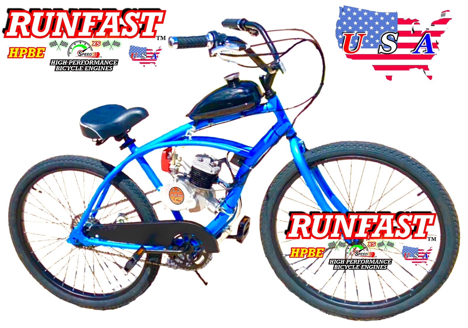 NEW 26&rdquo; CRUISER  BIKE AND COMPLETE DIY 66cc 80cc 2-STROKE MOTORIZED BIKE KIT