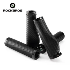ROCKBROS Bike Handlebar Grips Leather Standard Ergonomic Waterproof Hand Grips