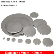 A2 Stainless Steel Disc Plate Solid Round Metal Stamping Blanks Circle 50- 400mm