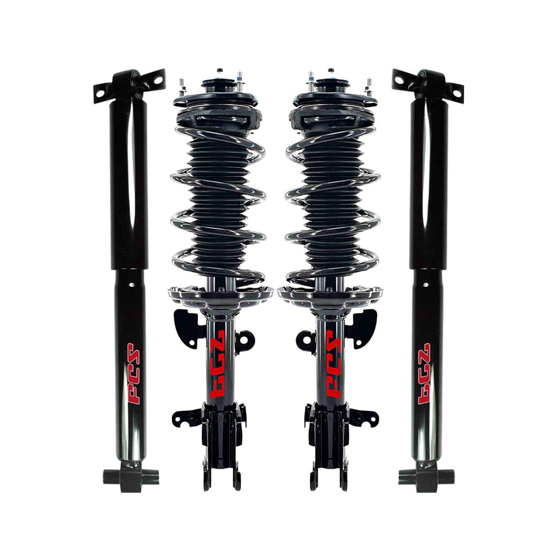 For 2008-2012 Honda Accord 2 Front Complete Struts & 2 Rear Shock