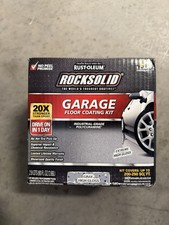 NEW - Rust-Oleum RockSolid 1 Car Garage Floor Kit - 90 oz. - Gray Polycuramine