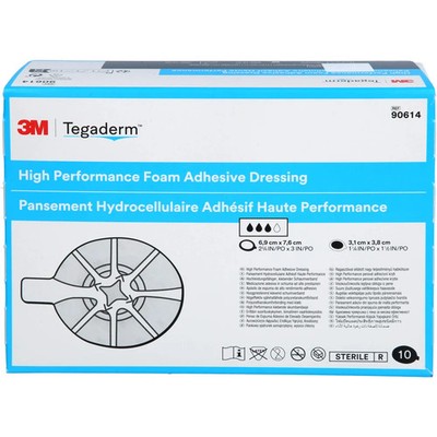 Tegaderm Foam Adhesive 6,9x7,6 cm Oval 90614 10St - PZN 13904476