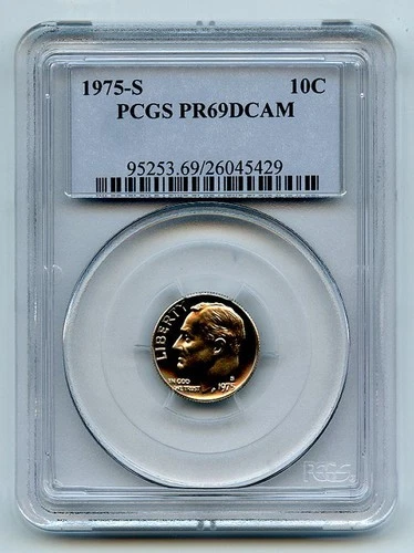 1975-S Roosevelt Dime Proof — photo from the most recent tracked eBay sale