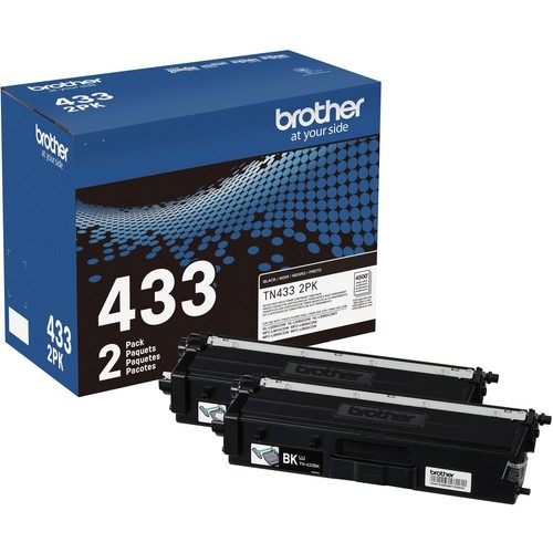 Brother TN-433 Original Toner Cartridge - Twin-pack - Black (tn4332pk) - Foto 2 di 4