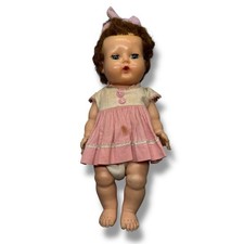 Tiny Tears Doll American Character Rock a Bye Eyes Hard Vinyl Head Soft Body 13”