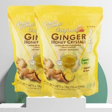 Pack of 2- Original Ginger Tea Instant Ginger Honey Crystals, 30 Sachets