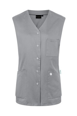 KARLOWSKY Damen Kasack ESSENTIAL Ärmellos V-Neck Modern-Fit Platingrau
