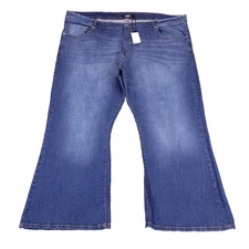 NWT Bigdude Bootcut Jeans 55x30.5 Actual Sz Blue High Rise Straight Stretch