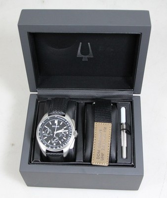 Bulova Men's 45MM Lunar Pilot Chrono Watch with Box 96B251