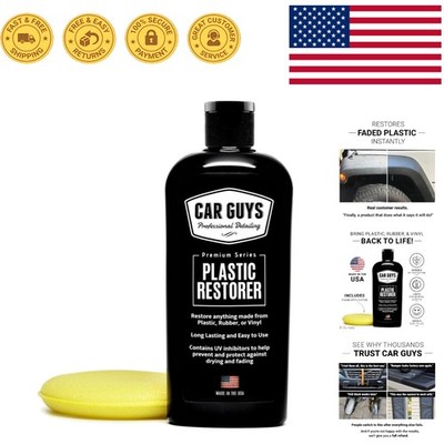 User-Friendly Trim Restorer | 8 Oz with Fast-Drying Formula & Foam Applicator
