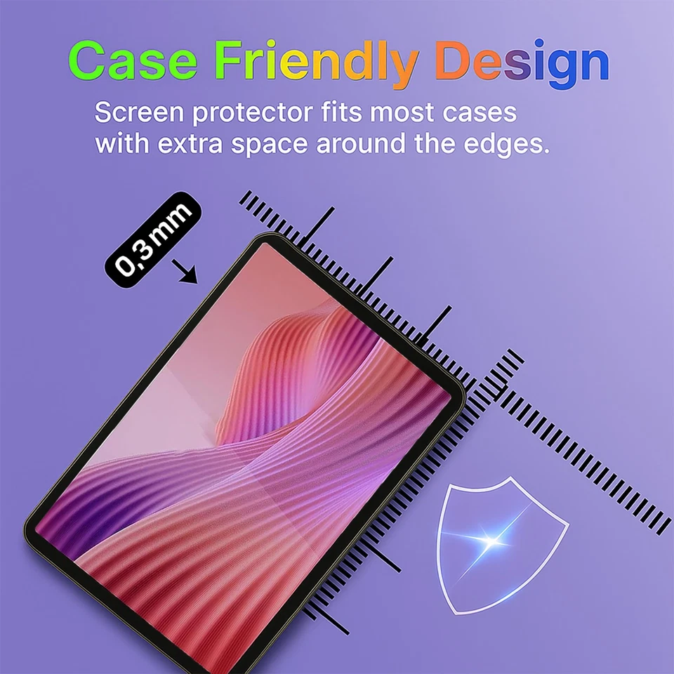 For Lenovo Tab One 8.7 Inch 9H Tempered Glass Screen Protector 2 Pack - Image 3 of 4