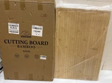 Kikcoin Bamboo Cutting Board (charcuterie) XXXXL 20” X 30”