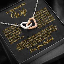 To My Wife Necklace, Christmas Gifts For Women, Anniversary Gift For Wife