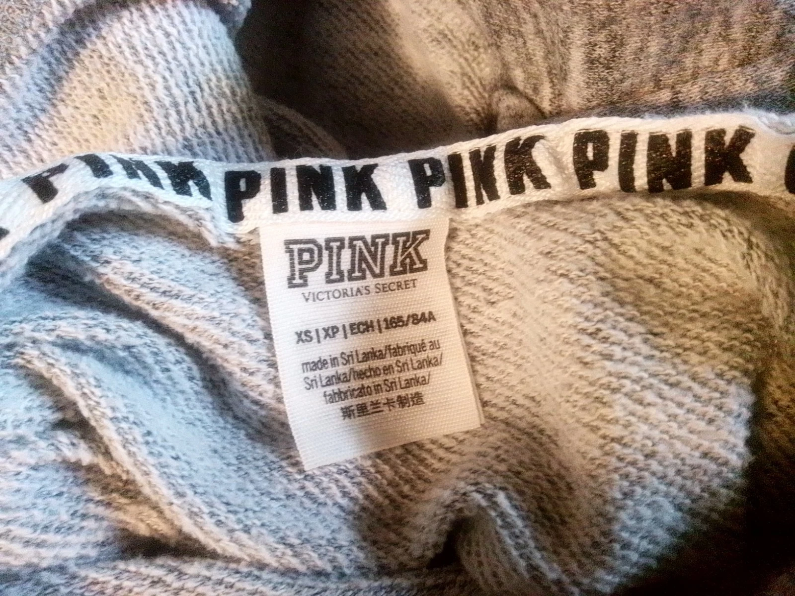 UNDERCOVER Felpa con cappuccio Victoria's Secret ROSA Bling taglia XS