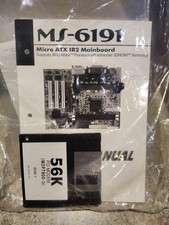 Ms-6191 Micro Atx IR2 Mainboard Users Manual - Boot Disk 3.5 Floppy