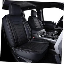 F150 Faux Leather Seat Covers, fit for 2015-2025 F150 Full Set Black
