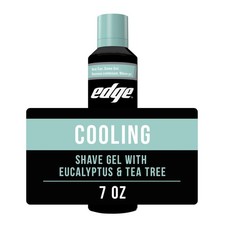 Edge Men's Cooling Shave Gel Eucalyptus  Tea Tree Scent, 7 oz Foaming Hydrating