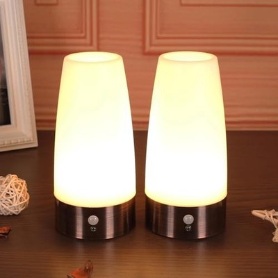 Daxng Retro LED Night Light for Home,Small Lamp with Wireless Small, Silver 