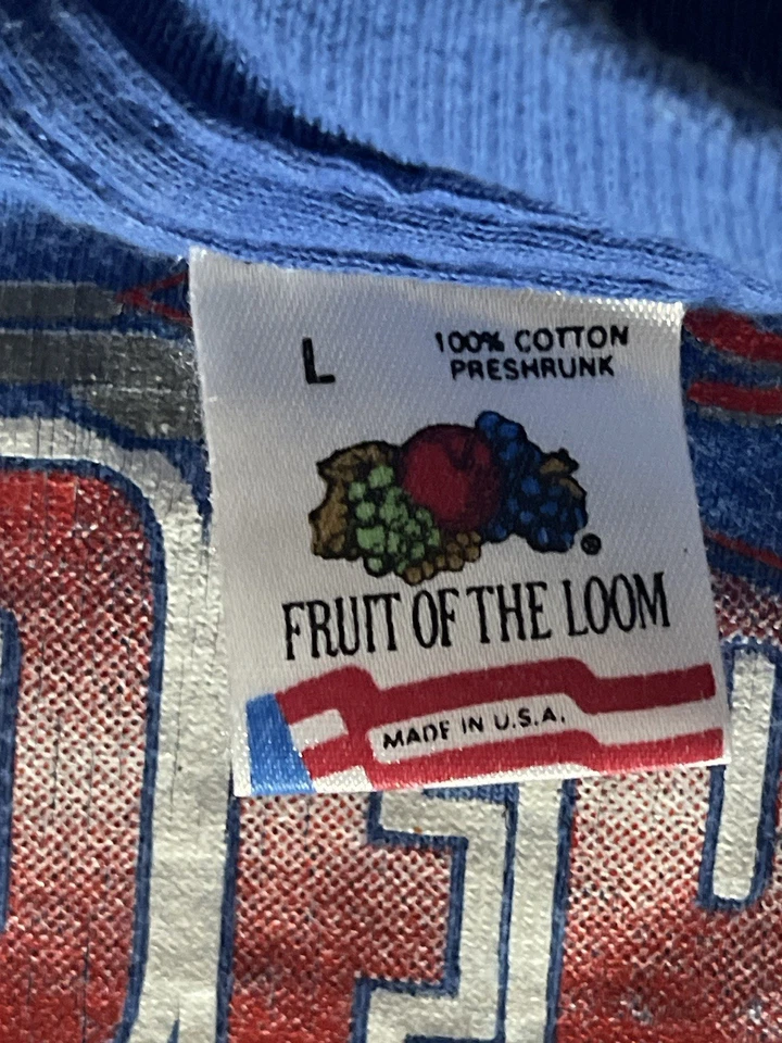 Vintage 1990 New York Giants Super Bowl XXV Champions T Shirt Adult Large Blue - Image 3 of 3