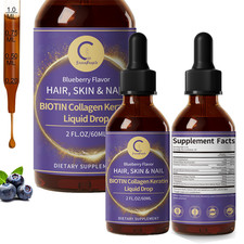 Liquid Biotin Collagen - Vitamins for Hair Growth Strong Nails Healthy Skin