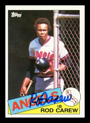 Rod Carew Autographed Signed 1985 Topps Card #300 California Angels