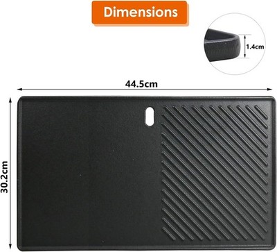 7638 44,5 x 30cm Grillplatte Gusseisen für Weber I & II Spirit E/S 310, 