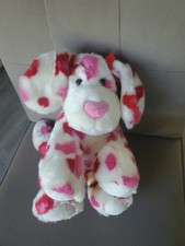 Build A Bear Hearts Fur You Valentine Love Puppy Dog Plush 12'' White Red Pink
