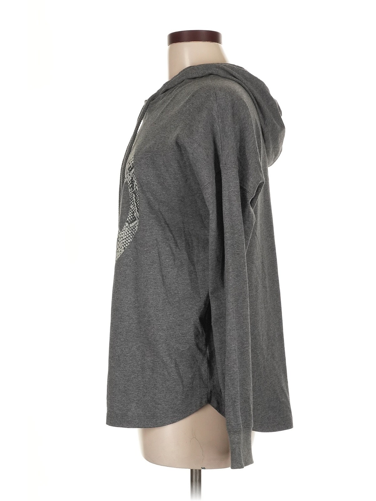 MICHAEL Michael Kors Women Gray Pullover Hoodie M thumbnail 4