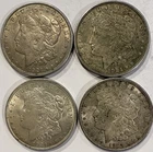 Lot of 4 1921 Morgan Silver Dollars $1 Philadelphia Mint 90% Silver U.S. Coins