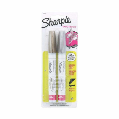 Sharpie Oil-based Paint Marker Medium Tip Pens Twin Pack - Gold/Silver - Picture 2 of 4