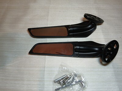 2pcs Motorcycle Rearview Wind Mirror Adjustable Rotating Wind Wing Mirror Fo WYD