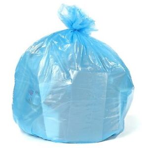 100 1.2 Mil 40 Gallon 23x10x46 Toughbag Blue Recycling Bags