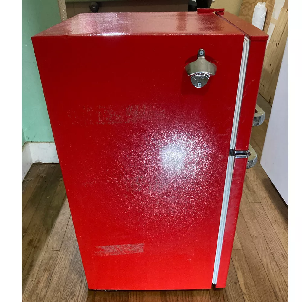 Local Pickup Frigidaire 2 Door Retro Mini Refrigerator Fridge Glass Shelves  Red