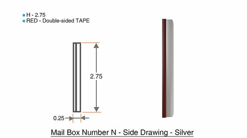 1 PCS - Apartment Number Sign/Mailbox Number Sign, Door Sign. Letter N  - Picture 3 of 7