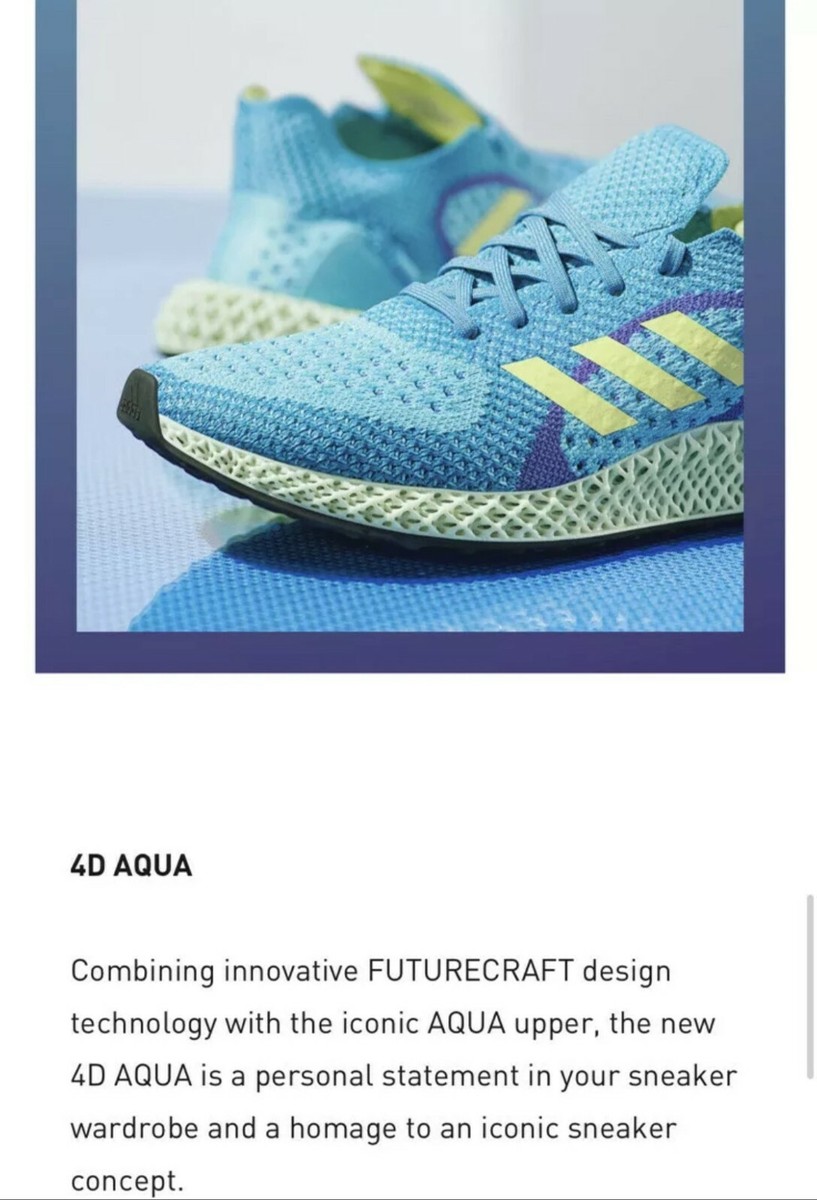 adidas Sneaker~ ZX Runner 4D Shoe ~ Sz 7~ FY0152~Aqua/Yellow