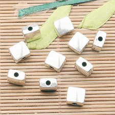 8pcs tibetan silver color square-shaped 9x7.9x5mm spacer bead H0057