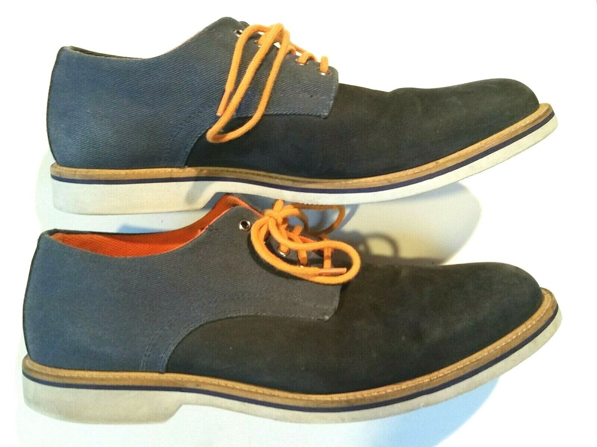 1901 Joseph Chambray Washed Canvas Lace-Up Oxfords Shoes Blue Men\'s Size 7M NWOT Nunn Bush Otto Canvas Plain Toe Oxfords, Blue Denim | Casual  main image 2
