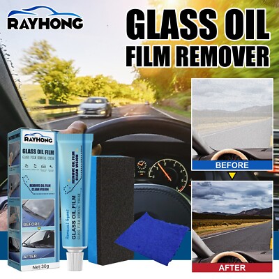 Glass oil film remover for car front windshield and windows to remove oil film